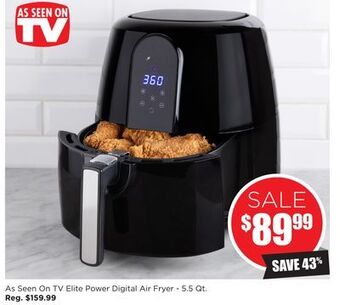 Kitchen Stuff Plus As seen on tv elite power digital air fryer -5.5 qt. offer