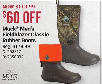 Bass Pro Muck® men's fieldblazer classic rubber boots offer