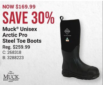 Bass Pro Muck® unisex arctic pro steel toe boots offer