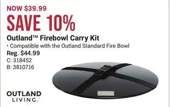 Bass Pro Outland firebowl carry kit offer