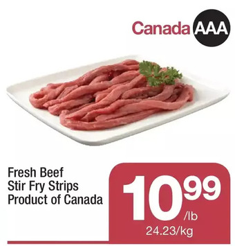 Highland Farms Fresh beef stir fry strips offer