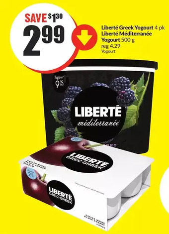 FreshCo Liberté greek yogourt | liberté méditerranée yogourt offer
