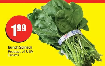 FreshCo Bunch spinach offer