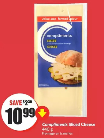 FreshCo Compliments sliced cheese offer