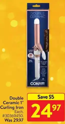 Walmart Conair double ceramic 1" curling iron offer