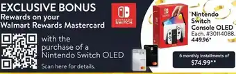 Walmart Nintendo switch console oled offer