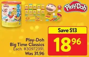 Walmart Play-doh big time classics offer