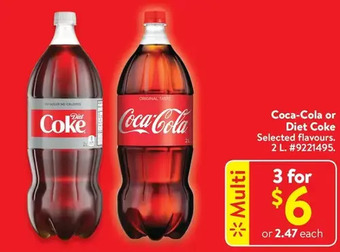 Walmart Coca-cola or diet coke offer