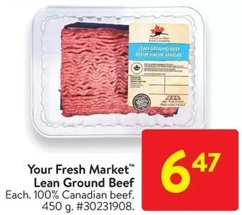 Walmart Your fresh market lean ground beef offer