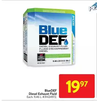 Walmart Bluedef diesel exhaust fluid offer