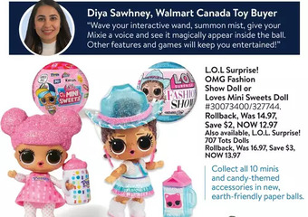Walmart L.o.l surprise! omg fashion show doll or loves mini sweets doll | l.o.l. surprise! 707 tots dolls offer