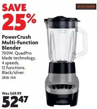 Home Hardware Powercrush multi-function blender offer