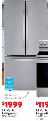 Home Hardware 25.1 cu. ft. refrigerator offer