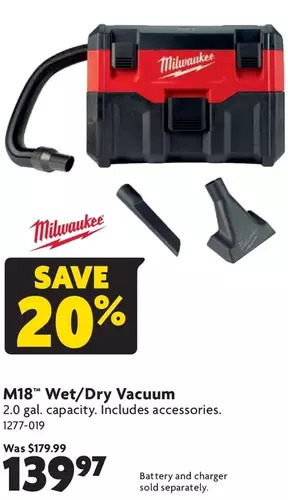 Home Hardware M18 wet/dry vacuum offer
