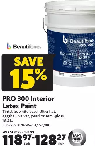 Home Hardware Pro 300 interior latex paint offer