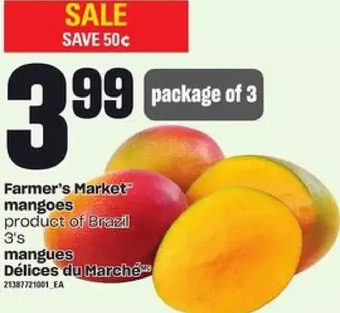 Independent Grocer Farmer's market mangoes offer