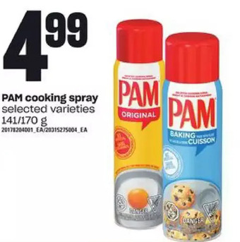 Independent Grocer Pam cooking spray offer