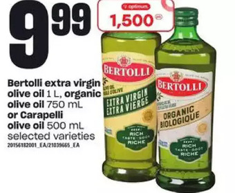 Independent Grocer Bertolli extra virgin olive oil, organic olive oil or carapelli olive oil offer