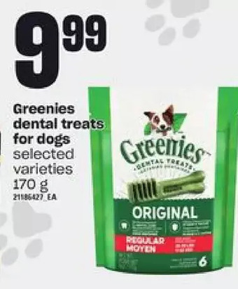 Independent Grocer Greenies dental treats for dogs offer