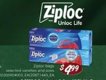Independent Grocer Ziploc bags offer