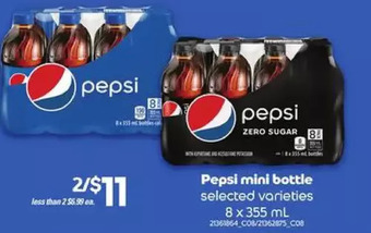 Independent Grocer Pepsi mini bottle offer