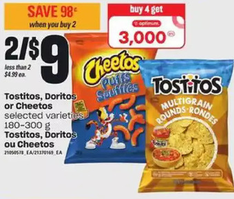 Independent Grocer Tostitos, doritos or cheetos offer