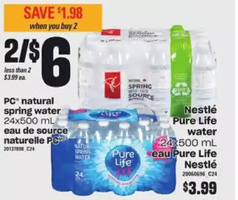 Independent Grocer Pc natural spring water offer