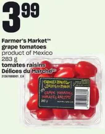 Independent Grocer Farmer's market grape tomatoes offer
