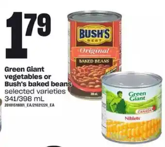 Independent Grocer Green giant vegetables or bush's baked beans offer