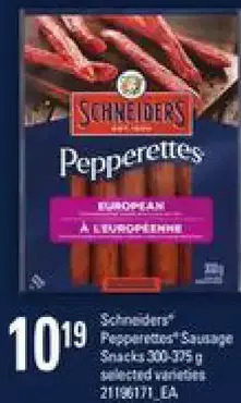 Independent Grocer Schneiders pepperettes sausage snacks offer