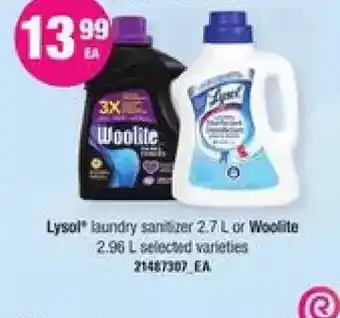 Loblaws Lysol laundry sanitizer or woolite offer