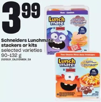 Loblaws Schneiders lunchmate stackers or kits offer