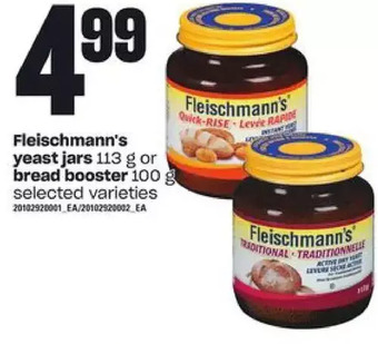 Loblaws Fleischmann's yeast jars or bread booster offer