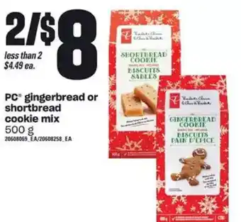 Loblaws Pc gingerbread or shortbread cookie mix offer