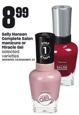 Loblaws Sally hansen complete salon manicure or miracle gel offer