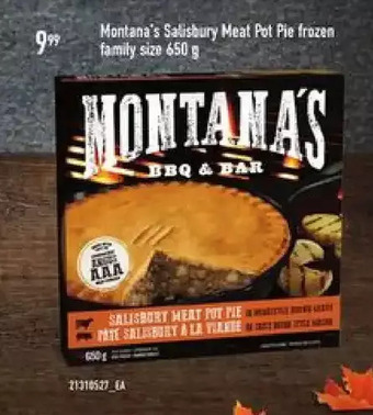 Loblaws Montana's salisbury meat pot pie frozen family size offer