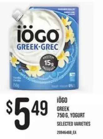 Loblaws Iôgo greek, yogurt offer