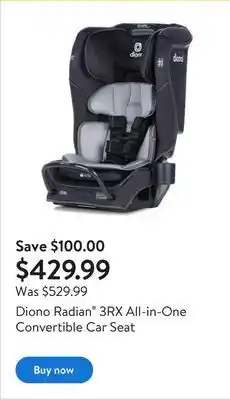 Walmart Diono radian 3qx latch all-in-one car seat offer