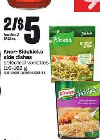 Zehrs Markets Knorr sidekicks side dishes offer