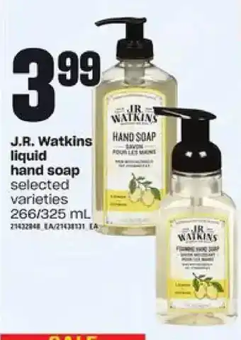 Zehrs Markets J.r. watkins liquid hand soap offer