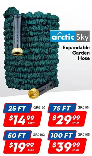 Factory Direct Arctic sky expandable garden hose 25 ft offer
