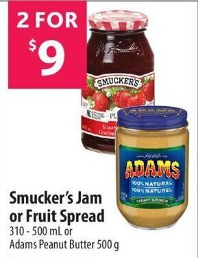 Co-op Smucker's Jam Or Fruit Spread offer