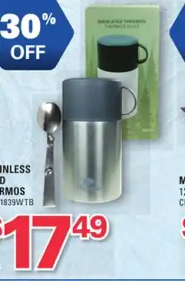 NAPA Auto Parts Stainless food thermos offer