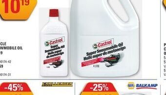 NAPA Auto Parts Castrol 2-cycle snowmobile oil offer