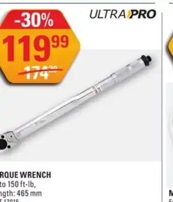NAPA Auto Parts Ultra pro torque wrench offer