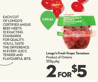 Longo's Longo's fresh grape tomatoes offer
