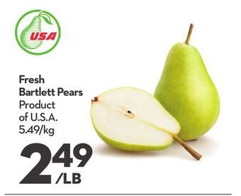Longo's Fresh bartlett pears offer