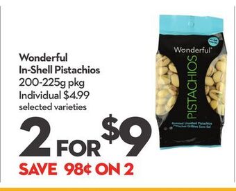 Longo's Wonderful in-shell pistachios offer