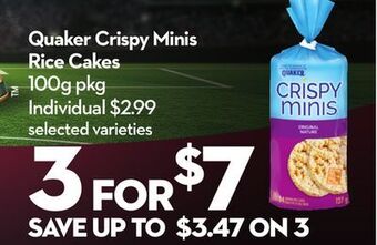 Longo's Quaker crispy minis rice cakes offer