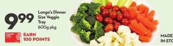 Longo's Longo's dinner size veggie tray offer